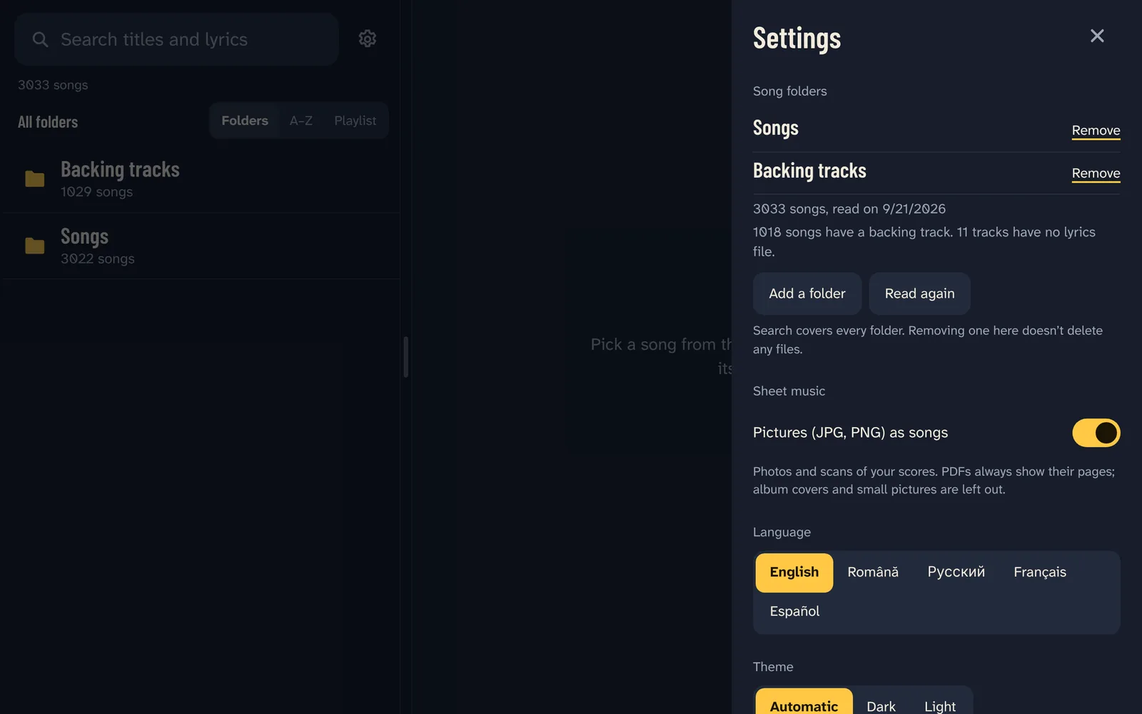 Settings